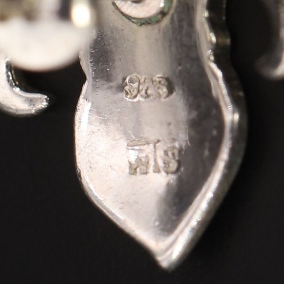 Vintage Sterling Silver Octopus Post Earrings - SIGNED - Picture 5 of 5